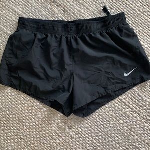 Black Nike dry-fit running shorts